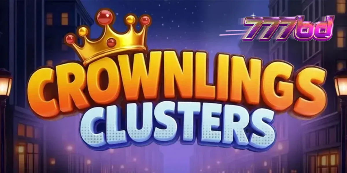 Crownlings Clusters স্লট গেমের রঙিন এবং নিওন থিমযুক্ত ইন্টারফেস