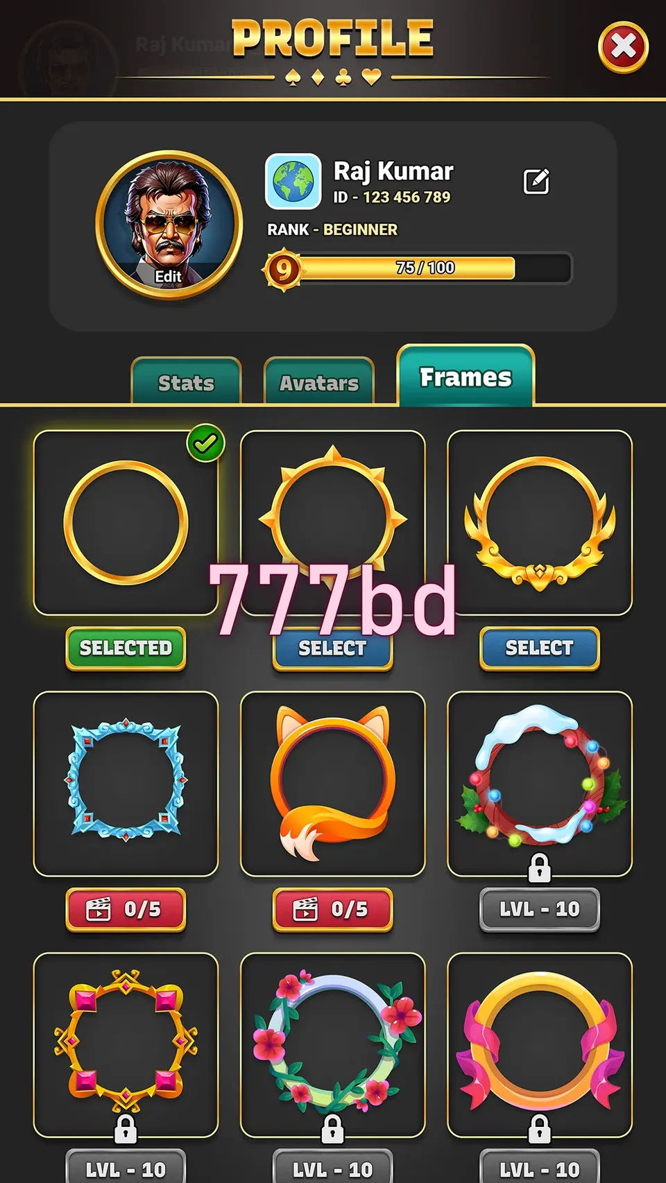 777bd লগইন
